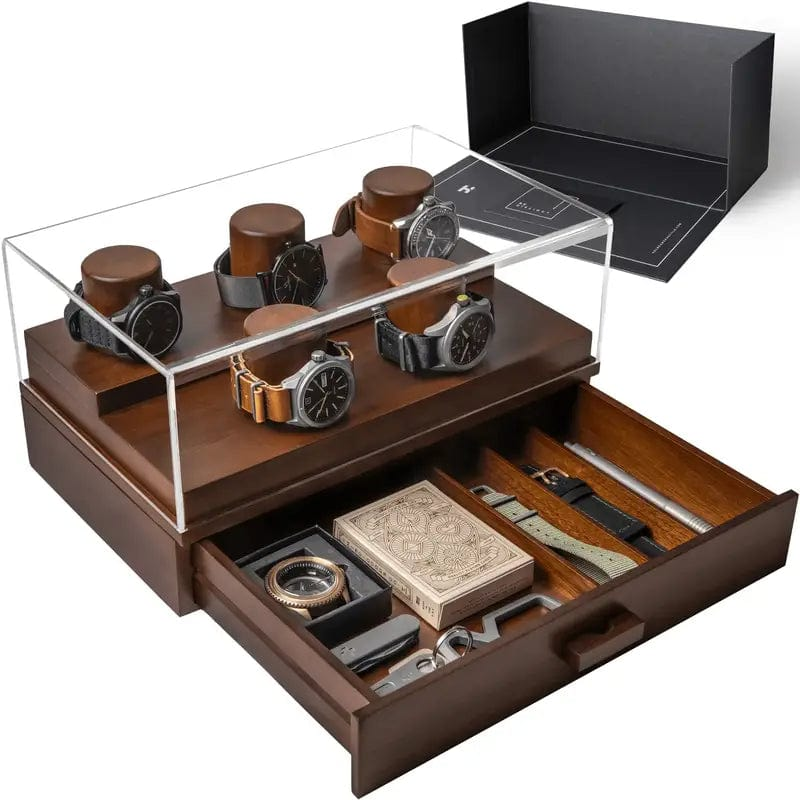 Holme & Hadfield Watch Case Walnut The Curator