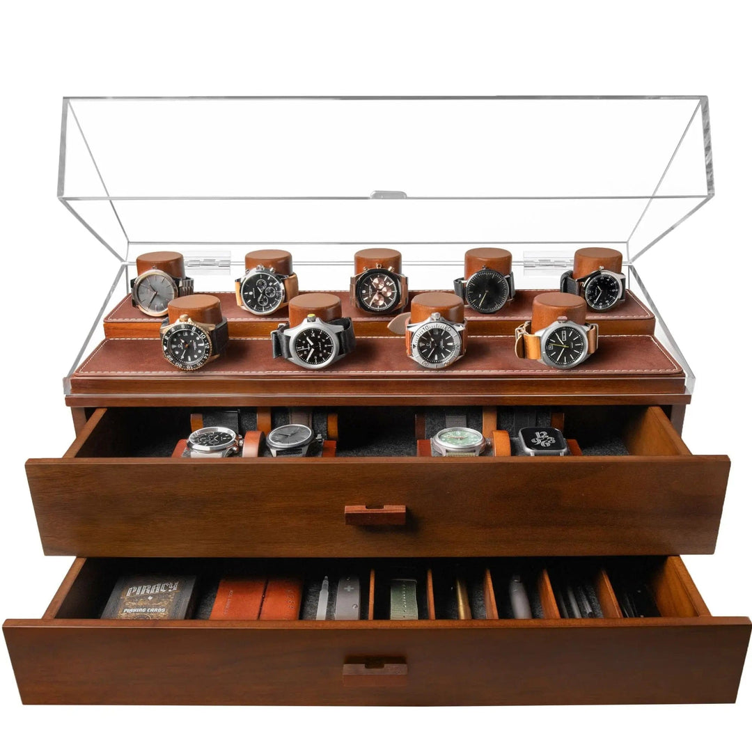 Holme & Hadfield Watch Case Walnut The Legacy