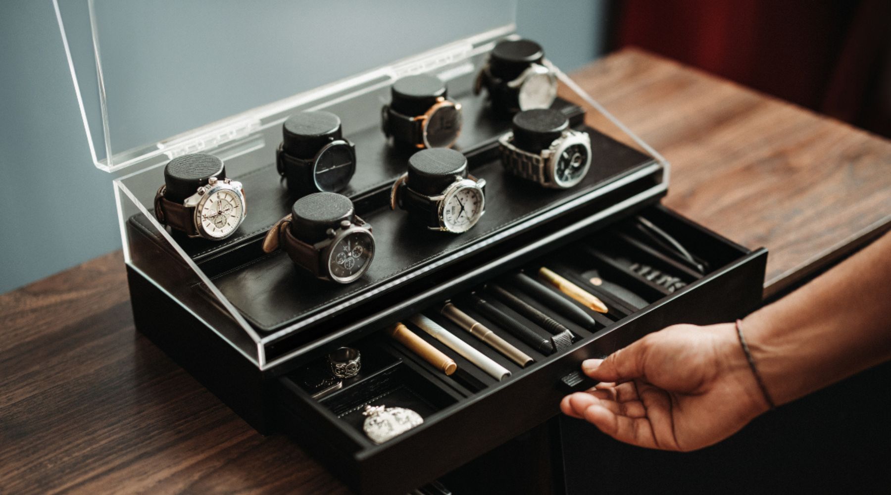 jewellery box with watch storage