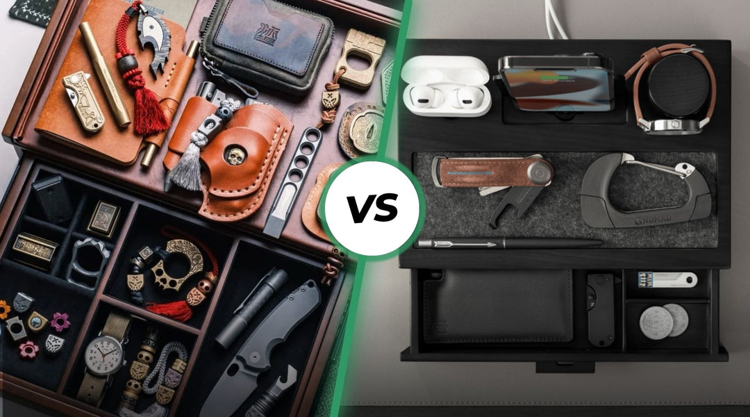 How to choose between EDC organizer vs EDC dump tray