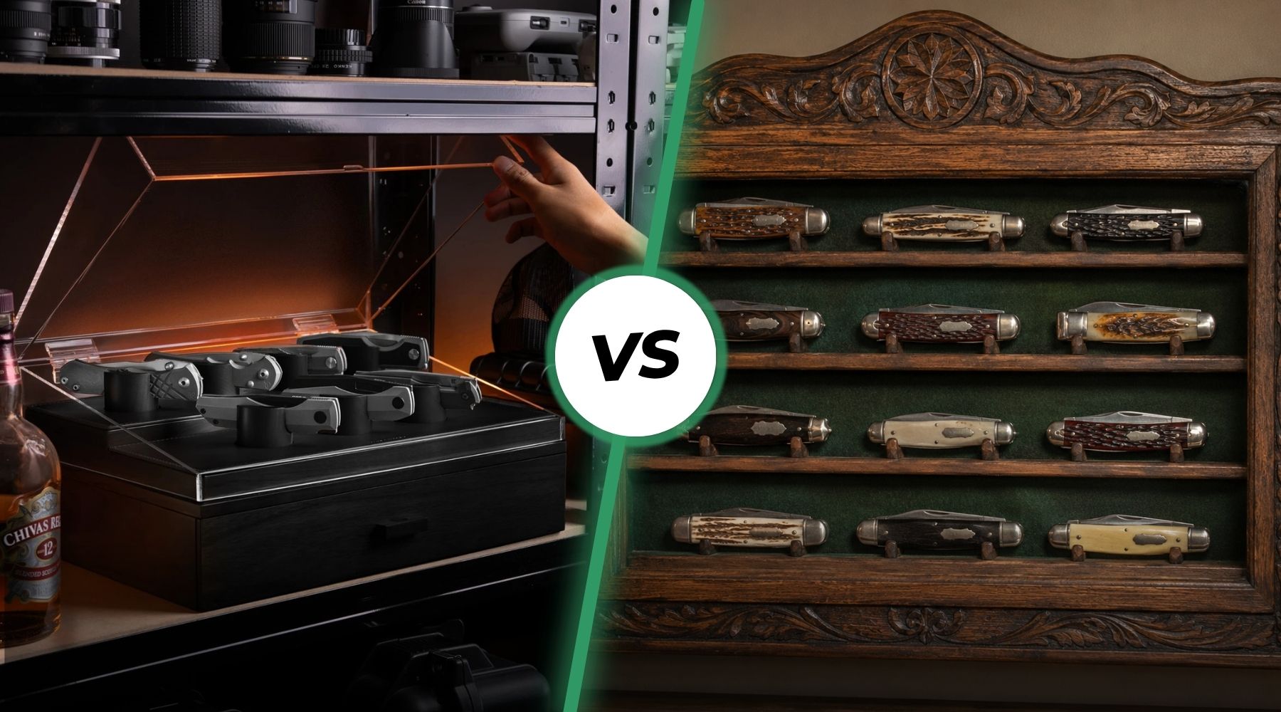 Pros & Cons of Holme & Hadfield Knife Display Case vs Custom Wood Knife Case