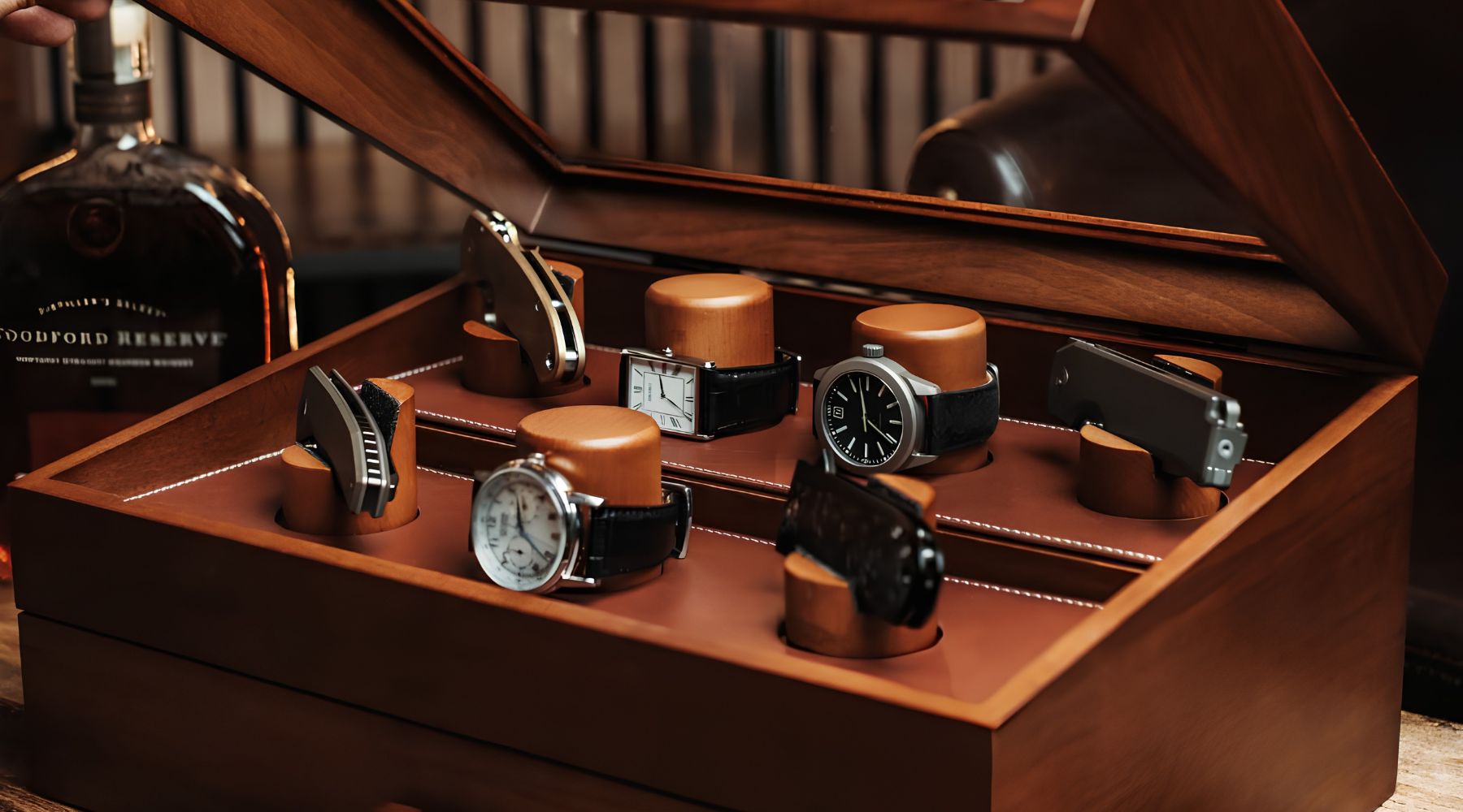 The Collective Big Combo Deck Watch, Knife and Coin Display Case
