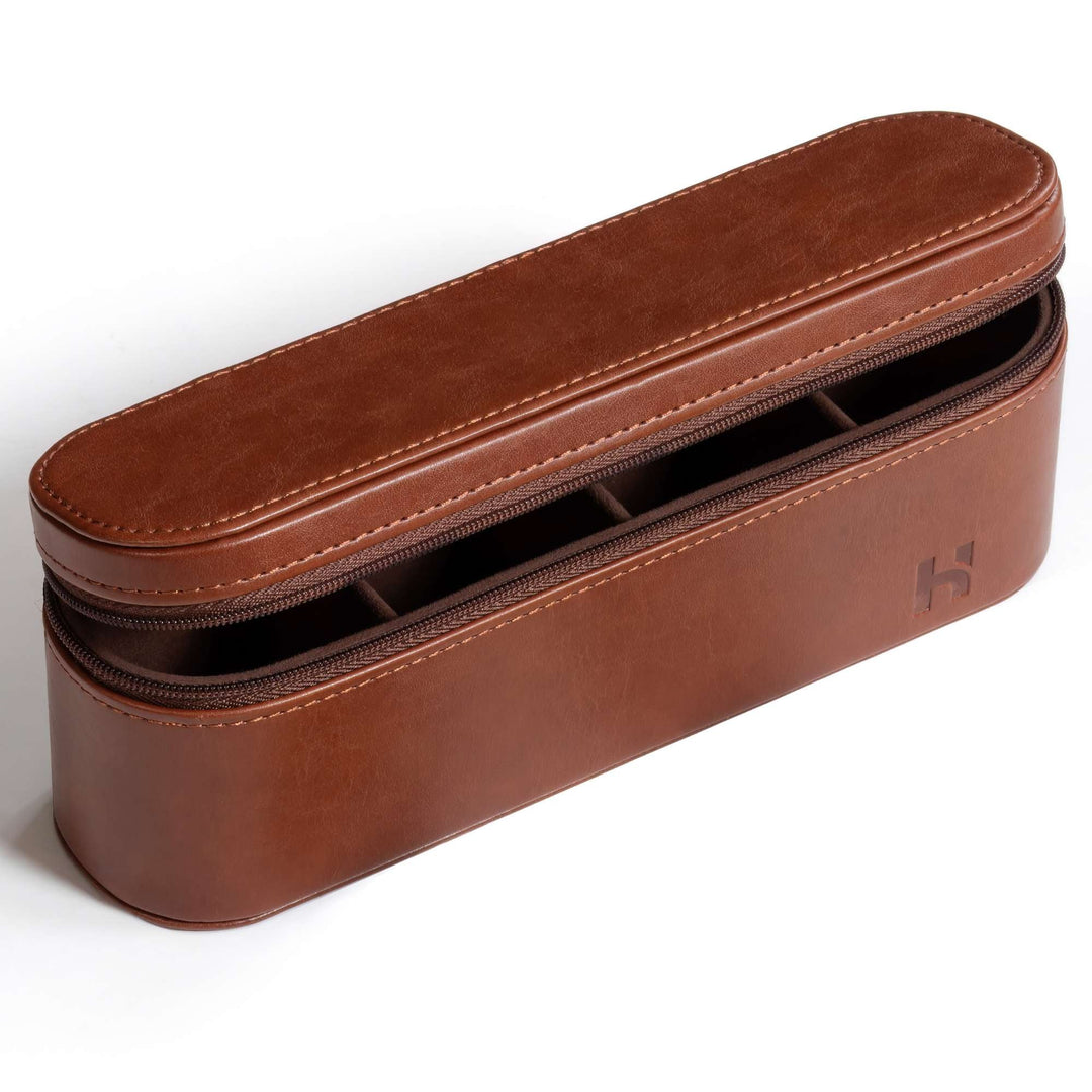 Holme & Hadfield Brown Combo Deck - Leather Case for 4 Extra Pillars