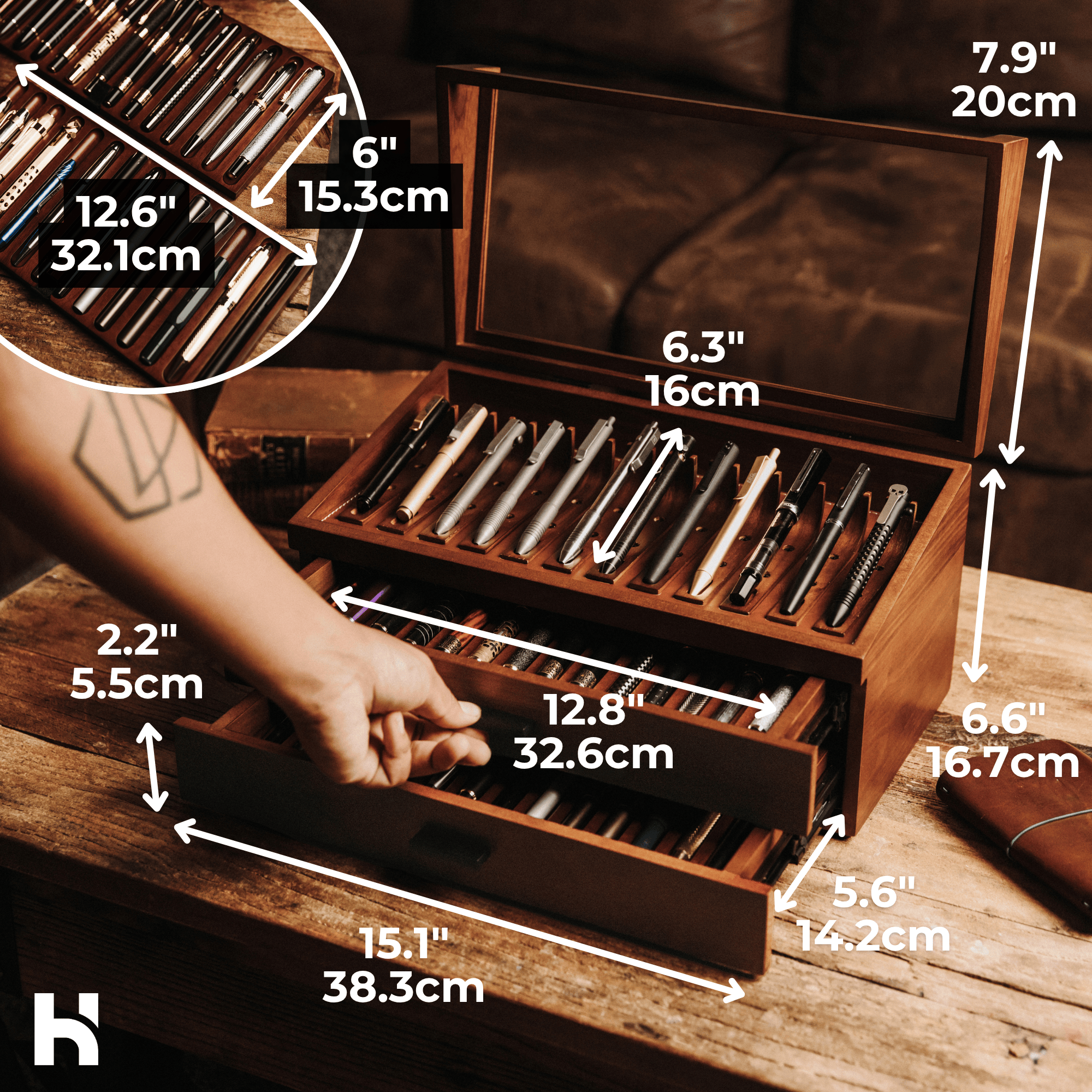Holme & Hadfield Pen Case The Atlas