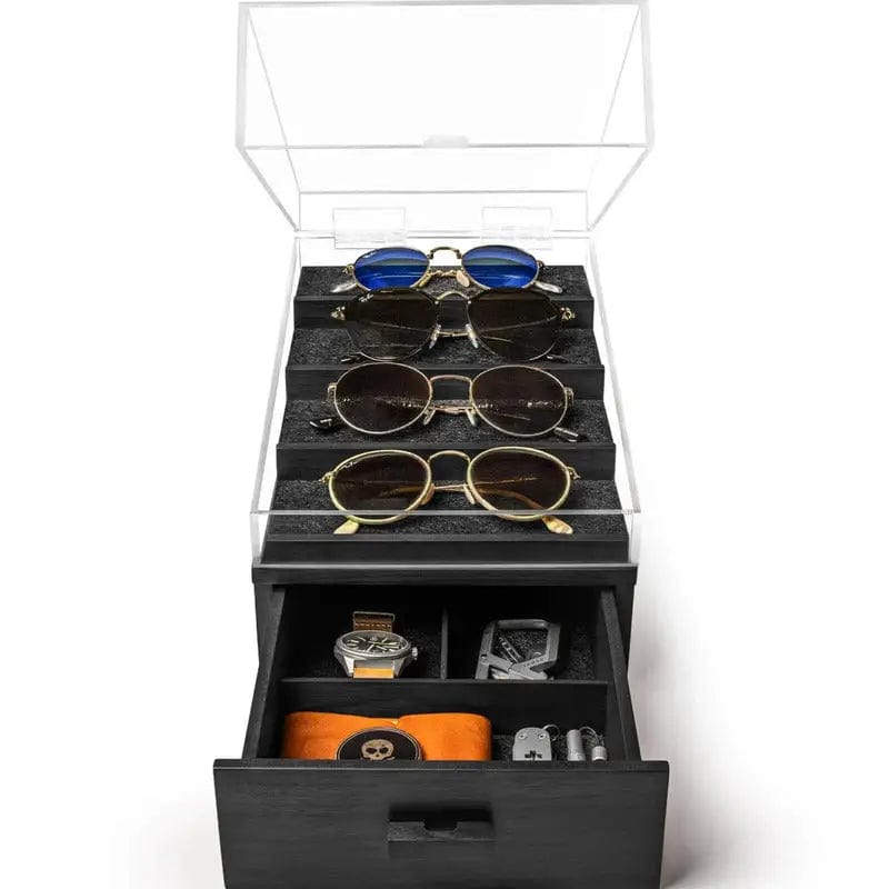 HR-Imotion Car Shelf Dash Tray Organizer - Black ABS Plastic Mini Pen Sunglass Holder 10510201