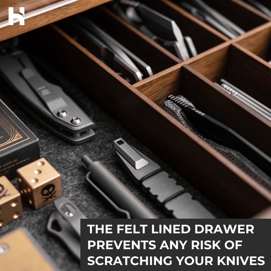 The Armory Pocket Knife Display Case Box for Knives Display Knife