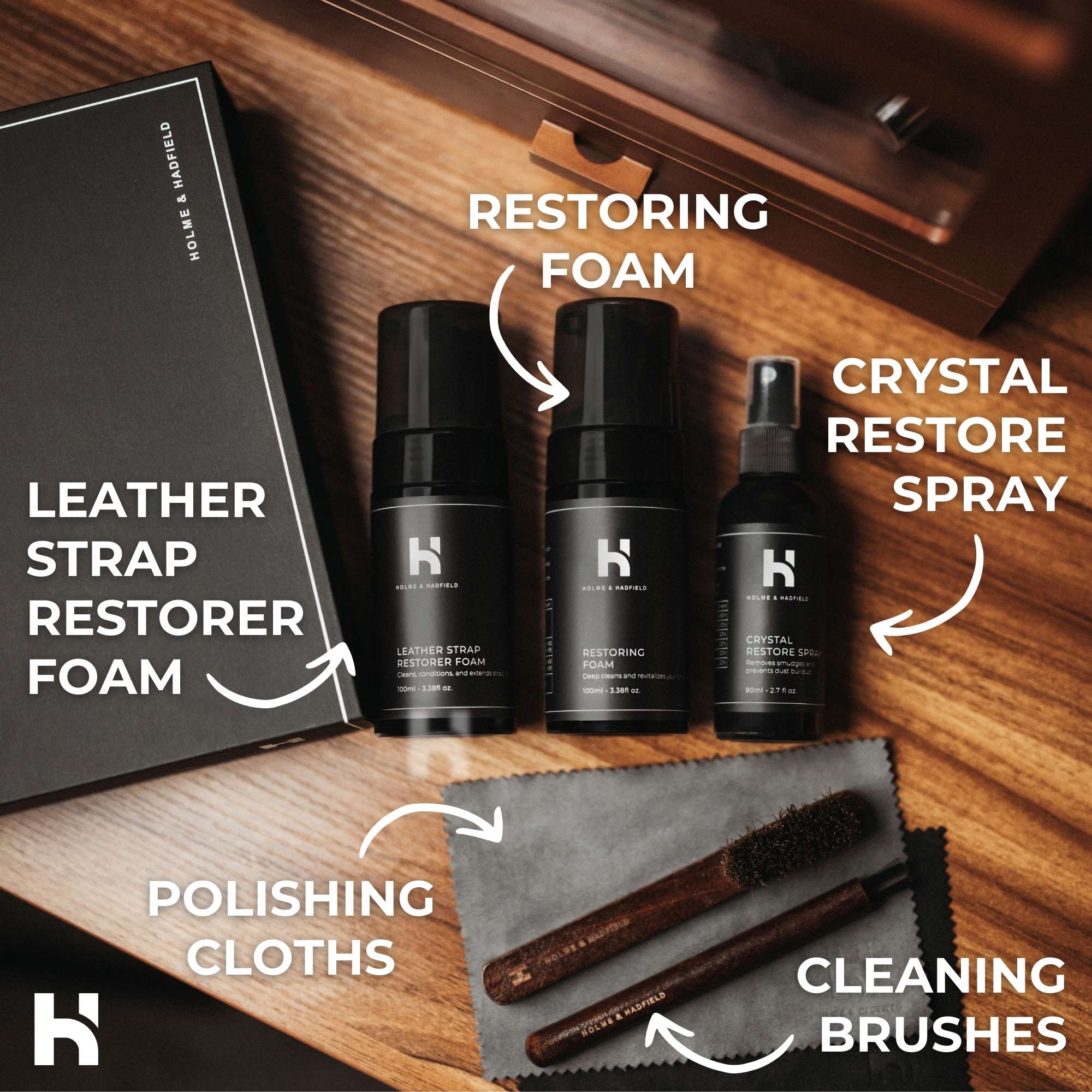 Watch Cleanign Kit Watch Care Kit | Luxury Watch Cleaning Kit | Holme & Hadfield - Holme ...