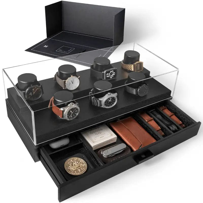 Holme & Hadfield Watch Case Walnut The Collector