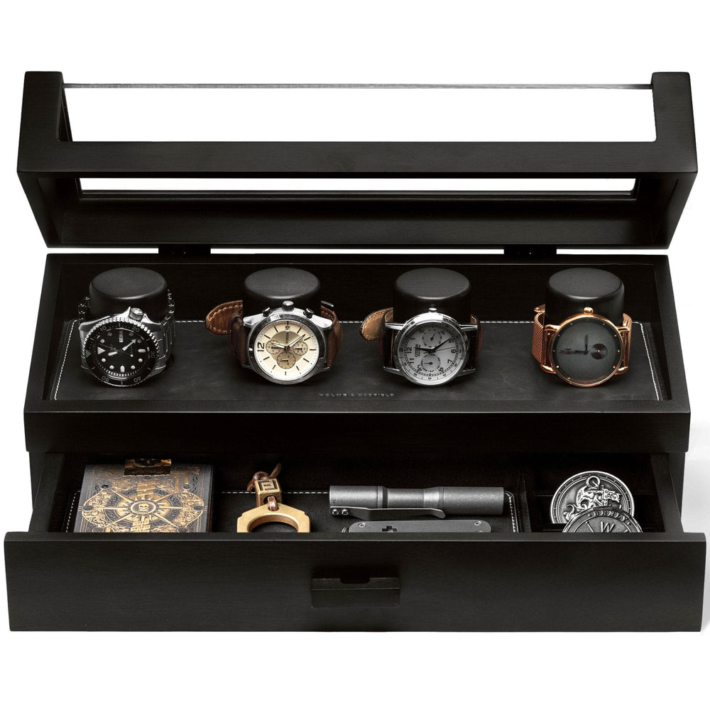 Holme & Hadfield Watch Case Black The Watch Deck