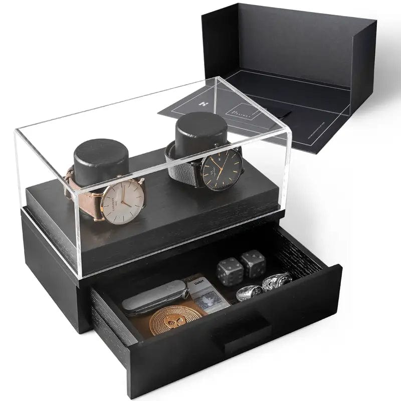 Holme & Hadfield Watch Case Walnut The Weekender