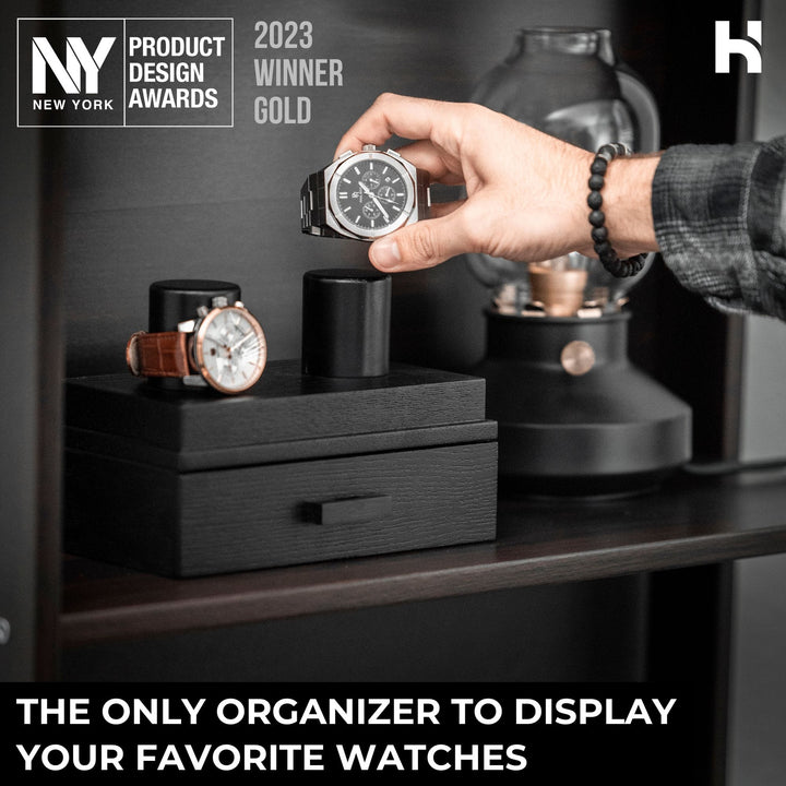 Holme & Hadfield Watch Case Black The Weekender
