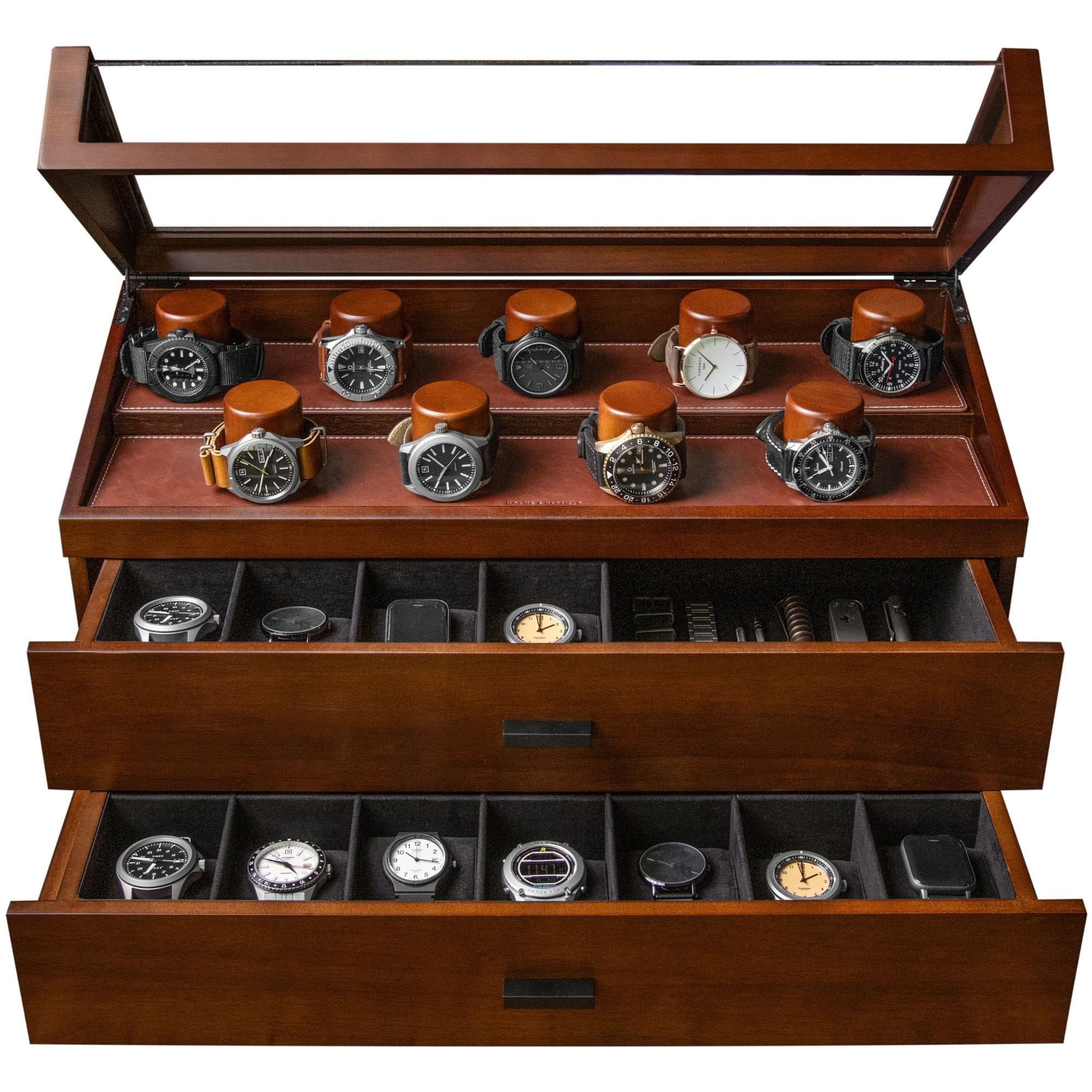 Holme & Hadfield Watch Case Walnut The Legacy