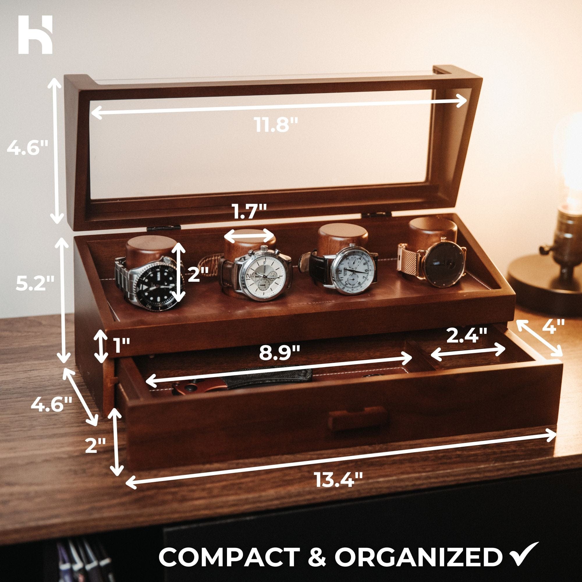 Holme & Hadfield Watch Case Watch Deck Pro