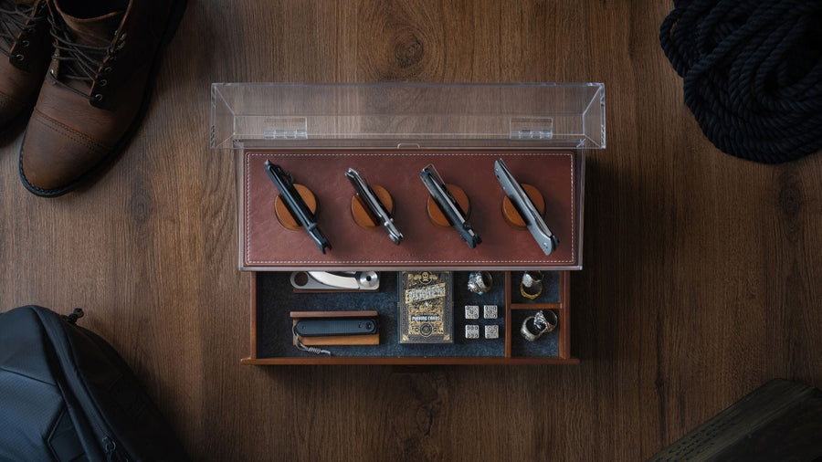 The Knife Deck Pro Display Case for Knives Holme & Hadfield