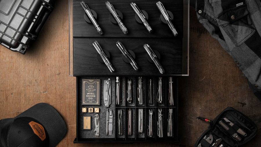 The Armory Pocket Knife Display Case Box for Knives Display Knife
